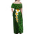 Green Polynesia Family Matching Off Shoulder Maxi Dress and Hawaiian Shirt Plumeria Tropical Leaves With Galaxy Polynesian Art LT14 - Polynesian Pride