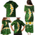 Green Polynesia Family Matching Puletasi Dress and Hawaiian Shirt Plumeria Tropical Leaves With Galaxy Polynesian Art LT14 - Polynesian Pride