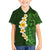 Green Polynesia Family Matching Short Sleeve Bodycon Dress and Hawaiian Shirt Plumeria Tropical Leaves With Galaxy Polynesian Art LT14 Son's Shirt Green - Polynesian Pride