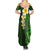 Green Polynesia Family Matching Summer Maxi Dress and Hawaiian Shirt Plumeria Tropical Leaves With Galaxy Polynesian Art LT14 - Polynesian Pride