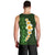 Green Polynesia Men Tank Top Plumeria Tropical Leaves With Galaxy Polynesian Art LT14 - Polynesian Pride