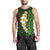 Green Polynesia Men Tank Top Plumeria Tropical Leaves With Galaxy Polynesian Art LT14 - Polynesian Pride