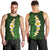 Green Polynesia Men Tank Top Plumeria Tropical Leaves With Galaxy Polynesian Art LT14 - Polynesian Pride