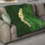 Green Polynesia Quilt Plumeria Tropical Leaves With Galaxy Polynesian Art LT14 - Polynesian Pride