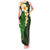 Green Polynesia Tank Maxi Dress Plumeria Tropical Leaves With Galaxy Polynesian Art LT14 Women Green - Polynesian Pride