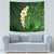 Green Polynesia Tapestry Plumeria Tropical Leaves With Galaxy Polynesian Art LT14 - Polynesian Pride