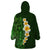 Green Polynesia Wearable Blanket Hoodie Plumeria Tropical Leaves With Galaxy Polynesian Art LT14 - Polynesian Pride