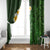 Green Polynesia Window Curtain Plumeria Tropical Leaves With Galaxy Polynesian Art LT14 - Polynesian Pride