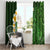 Green Polynesia Window Curtain Plumeria Tropical Leaves With Galaxy Polynesian Art LT14 - Polynesian Pride