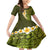 Lime Green Tropical Plumeria With Galaxy Polynesian Art Family Matching Mermaid Dress and Hawaiian Shirt LT14 Daughter's Dress Lime Green - Polynesian Pride