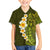 Lime Green Tropical Plumeria With Galaxy Polynesian Art Family Matching Off Shoulder Short Dress and Hawaiian Shirt LT14 Son's Shirt Lime Green - Polynesian Pride