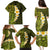 Lime Green Tropical Plumeria With Galaxy Polynesian Art Family Matching Puletasi Dress and Hawaiian Shirt LT14 - Polynesian Pride