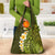 Lime Green Tropical Plumeria With Galaxy Polynesian Art Grocery Bag