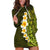 Lime Green Tropical Plumeria With Galaxy Polynesian Art Hoodie Dress LT14 Lime Green - Polynesian Pride