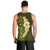 Lime Green Tropical Plumeria With Galaxy Polynesian Art Men Tank Top LT14 - Polynesian Pride