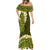 Lime Green Tropical Plumeria With Galaxy Polynesian Art Mermaid Dress LT14 - Polynesian Pride