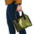 Lime Green Tropical Plumeria With Galaxy Polynesian Art Shoulder Handbag LT14 - Polynesian Pride