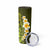 Lime Green Tropical Plumeria With Galaxy Polynesian Art Skinny Tumbler