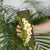 Lime Green Tropical Plumeria With Galaxy Polynesian Art Skinny Tumbler