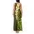 Lime Green Tropical Plumeria With Galaxy Polynesian Art Tank Maxi Dress LT14 - Polynesian Pride