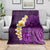 Purple Tropical Plumeria With Galaxy Polynesian Art Blanket LT14 - Polynesian Pride