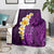 Purple Tropical Plumeria With Galaxy Polynesian Art Blanket LT14 - Polynesian Pride