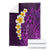 Purple Tropical Plumeria With Galaxy Polynesian Art Blanket LT14 - Polynesian Pride