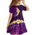 Purple Tropical Plumeria With Galaxy Polynesian Art Family Matching Long Sleeve Bodycon Dress and Hawaiian Shirt LT14 - Polynesian Pride