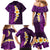 Purple Tropical Plumeria With Galaxy Polynesian Art Family Matching Mermaid Dress and Hawaiian Shirt LT14 - Polynesian Pride