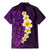 Purple Tropical Plumeria With Galaxy Polynesian Art Family Matching Mermaid Dress and Hawaiian Shirt LT14 - Polynesian Pride