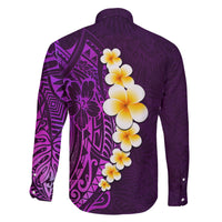 Purple Tropical Plumeria With Galaxy Polynesian Art Family Matching Mermaid Dress and Hawaiian Shirt LT14 - Polynesian Pride