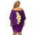 Purple Tropical Plumeria With Galaxy Polynesian Art Family Matching Off Shoulder Short Dress and Hawaiian Shirt LT14 - Polynesian Pride