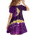 Purple Tropical Plumeria With Galaxy Polynesian Art Family Matching Short Sleeve Bodycon Dress and Hawaiian Shirt LT14 - Polynesian Pride