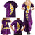 Purple Tropical Plumeria With Galaxy Polynesian Art Family Matching Summer Maxi Dress and Hawaiian Shirt LT14 - Polynesian Pride