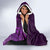 Purple Tropical Plumeria With Galaxy Polynesian Art Hooded Blanket LT14 - Polynesian Pride