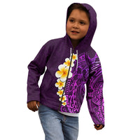 Purple Tropical Plumeria With Galaxy Polynesian Art Kid Hoodie LT14 - Polynesian Pride