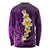 Purple Tropical Plumeria With Galaxy Polynesian Art Long Sleeve Shirt LT14 - Polynesian Pride