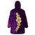 Purple Tropical Plumeria With Galaxy Polynesian Art Wearable Blanket Hoodie LT14 - Polynesian Pride