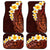 Red Tropical Plumeria With Galaxy Polynesian Art Car Mats LT14 Red - Polynesian Pride