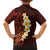 Red Tropical Plumeria With Galaxy Polynesian Art Family Matching Long Sleeve Bodycon Dress and Hawaiian Shirt LT14 - Polynesian Pride