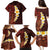 Red Tropical Plumeria With Galaxy Polynesian Art Family Matching Puletasi Dress and Hawaiian Shirt LT14 - Polynesian Pride