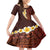 Red Tropical Plumeria With Galaxy Polynesian Art Family Matching Short Sleeve Bodycon Dress and Hawaiian Shirt LT14 Daughter's Dress Red - Polynesian Pride