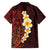 Red Tropical Plumeria With Galaxy Polynesian Art Family Matching Short Sleeve Bodycon Dress and Hawaiian Shirt LT14 - Polynesian Pride