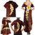 Red Tropical Plumeria With Galaxy Polynesian Art Family Matching Summer Maxi Dress and Hawaiian Shirt LT14 - Polynesian Pride