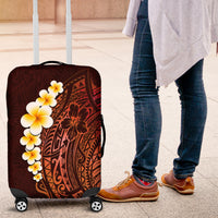 Red Tropical Plumeria With Galaxy Polynesian Art Luggage Cover LT14 Red - Polynesian Pride