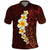 Red Tropical Plumeria With Galaxy Polynesian Art Polo Shirt LT14 Red - Polynesian Pride