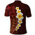 Red Tropical Plumeria With Galaxy Polynesian Art Polo Shirt LT14 - Polynesian Pride