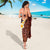 Red Tropical Plumeria With Galaxy Polynesian Art Sarong LT14 - Polynesian Pride
