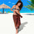 Red Tropical Plumeria With Galaxy Polynesian Art Sarong LT14 - Polynesian Pride