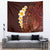 Red Tropical Plumeria With Galaxy Polynesian Art Tapestry LT14 - Polynesian Pride